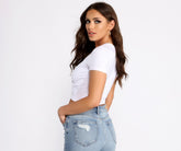Crossover Detail Crop Top Ins Street